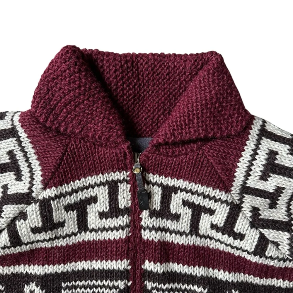 NWT Lost Horizons Men’s Phoenix Sweater Cardigan Hand Knit Wool Size L/XL